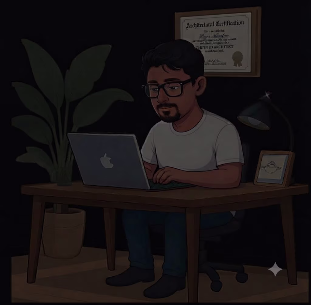 A dark desk workspace. Switch on the lamp!
